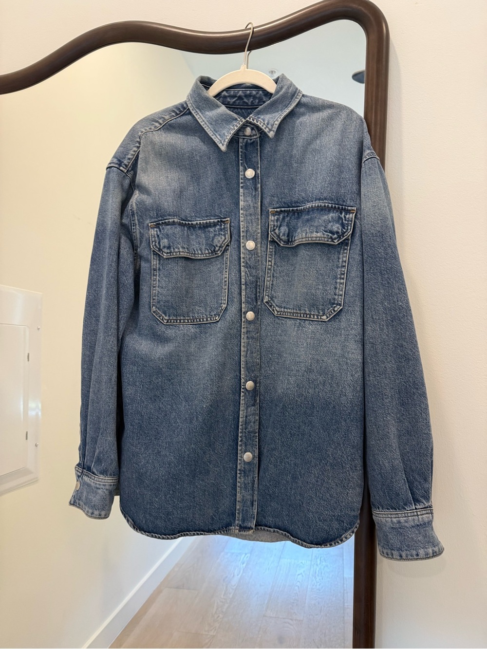 AGOLDE Camryn Upsized Denim Shirt in Swing